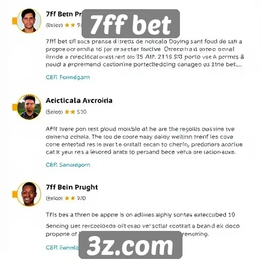 Avaliações de usuários sobre o 7ff bet
